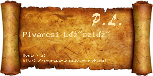 Pivarcsi László névjegykártya