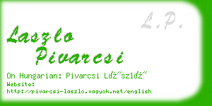 laszlo pivarcsi business card